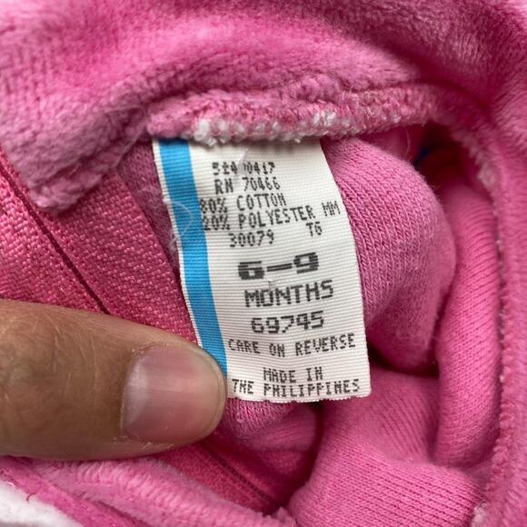 Vtg Girls Bright Color Block Velour Jumpsuit 6-9 M - Picture 5 of 10